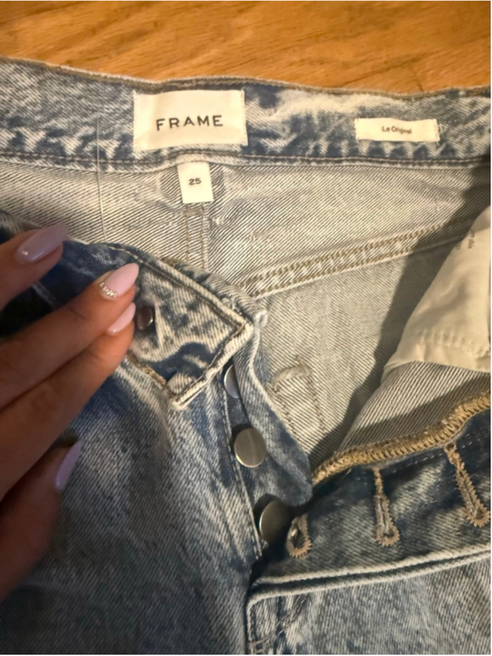 Preowned,Women's FRAME Le Original High Rise Straight Leg Jean, Size 25 - Picture 2 of 4